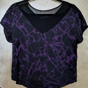 Cute semi sheer purple/black top